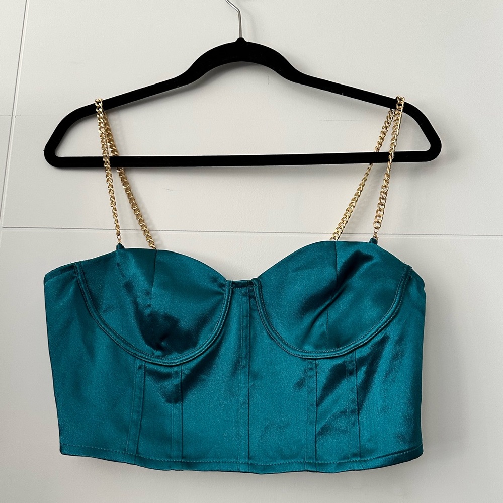 Satin Bustier Top